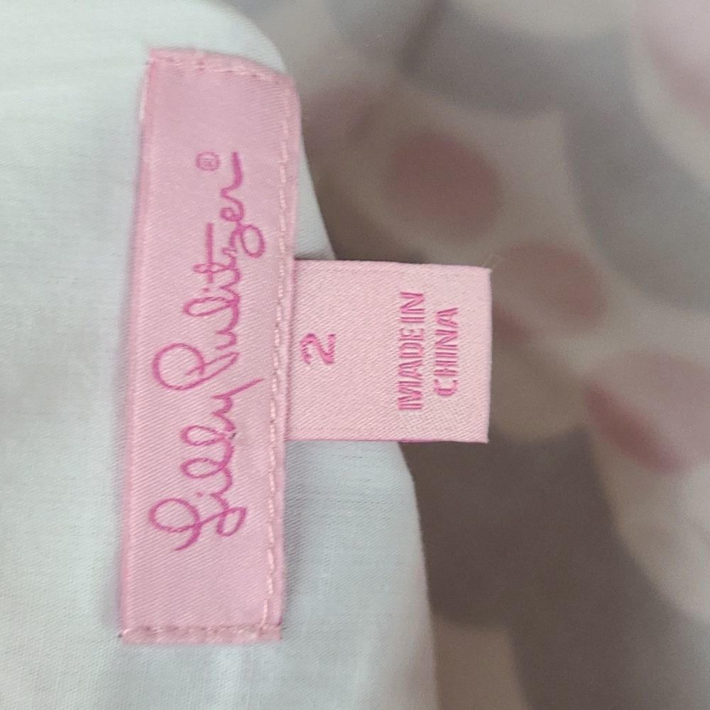 Lilly Pulitzer Pink Navy and White Wave Print Mini Dress - Picture 11 of 11